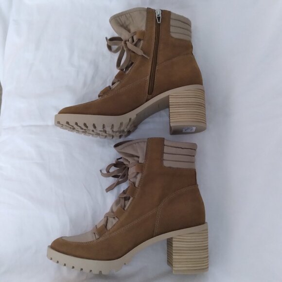 NWT Dolce Vita "Nollie" Tan Women's Combat Boots, Size 10 - Picture 4 of 11